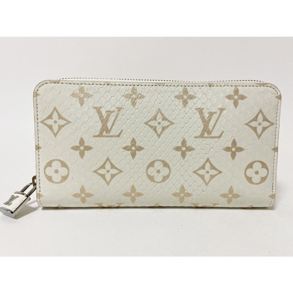 Louis Vuitton Python Zippy Wallet Latte White Gold - image 1